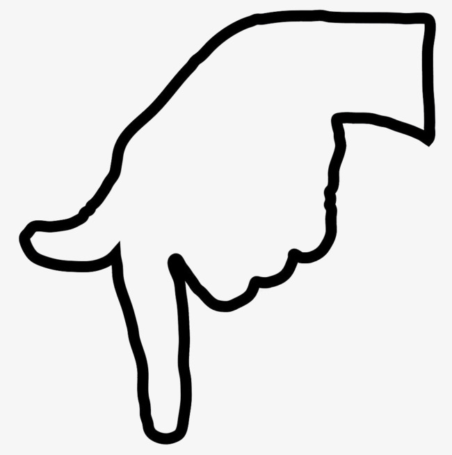 食指手势的钢笔矢量素材