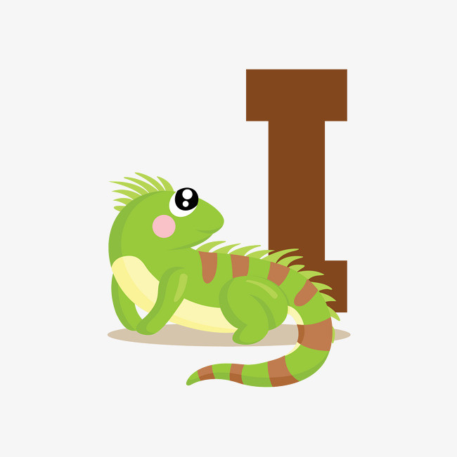 创意卡通装饰英文字母手绘字母i