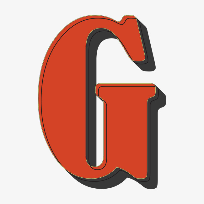 卡通手绘英文字母g