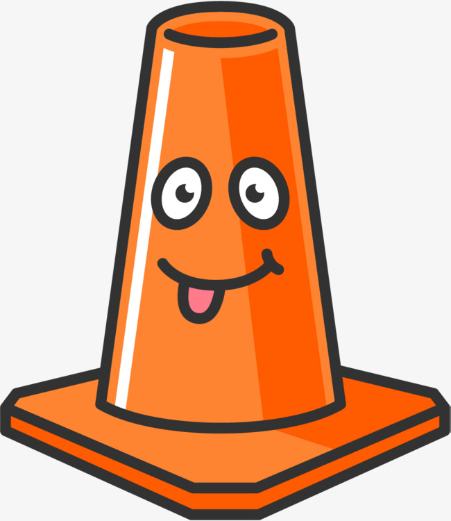 矢量橙色反光彩色路障