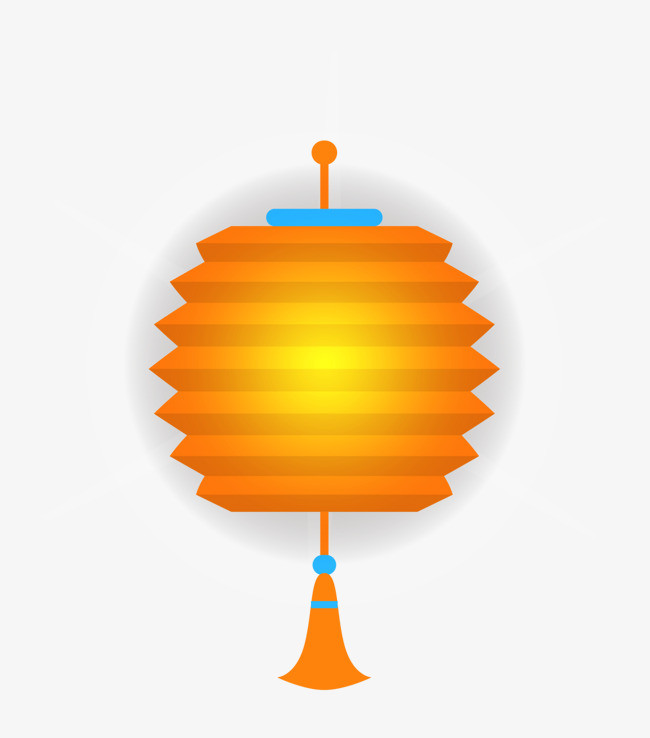 新年黄色美丽灯笼