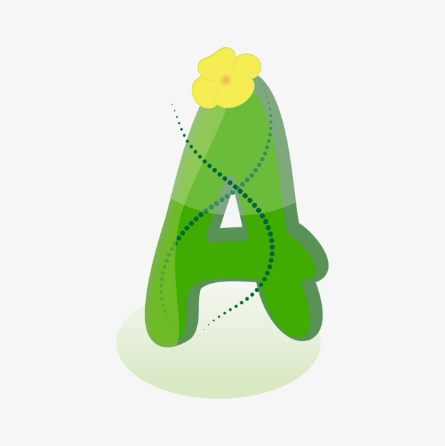 卡通手绘英文字母a