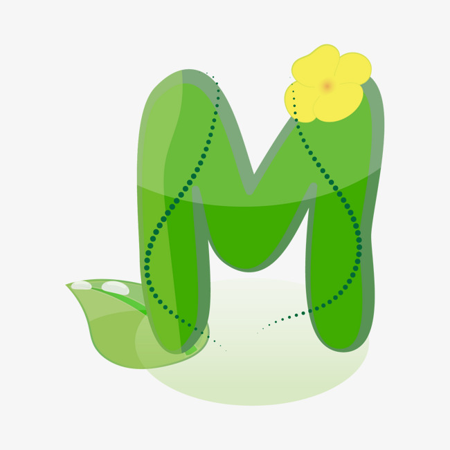 卡通英文字母字体m