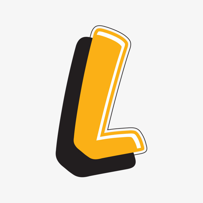 卡通手绘英文字母l