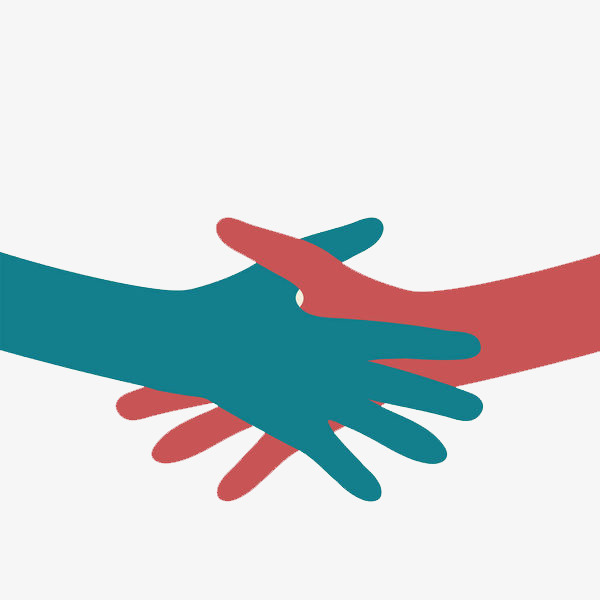 绿色交叉的两只手png