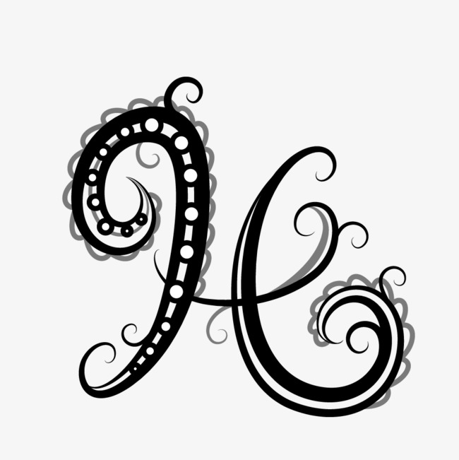 卡通英文字母字体h【免抠元素png】-90设计网