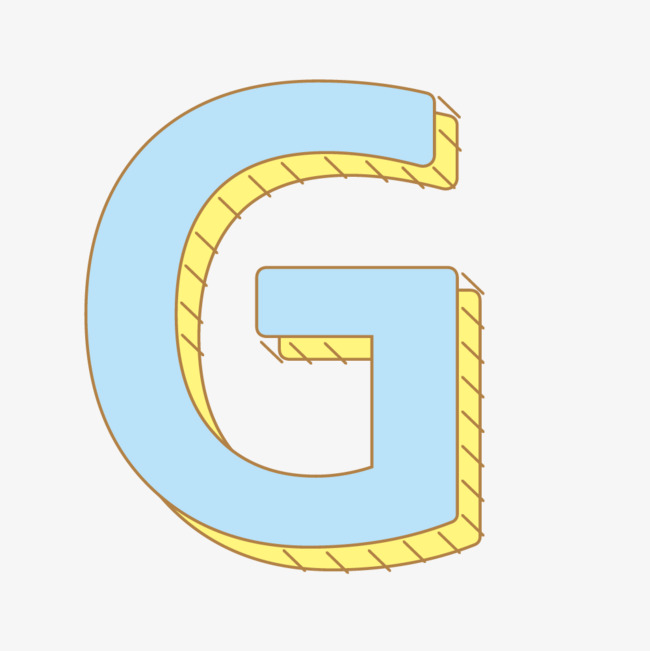 卡通可爱英文字母g