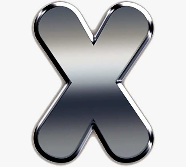 卡通手绘英文字母x_艺术字设计_千库网