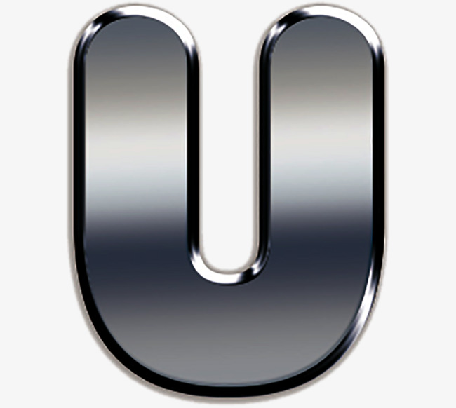 卡通手绘英文字母u