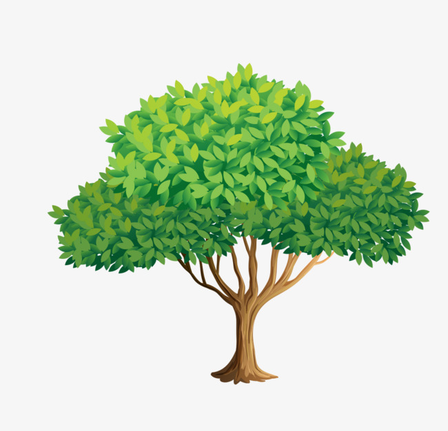 卡通手绘美丽的大树