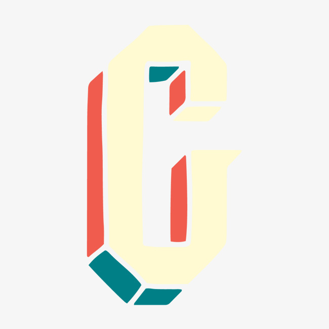 卡通手绘英文字母c