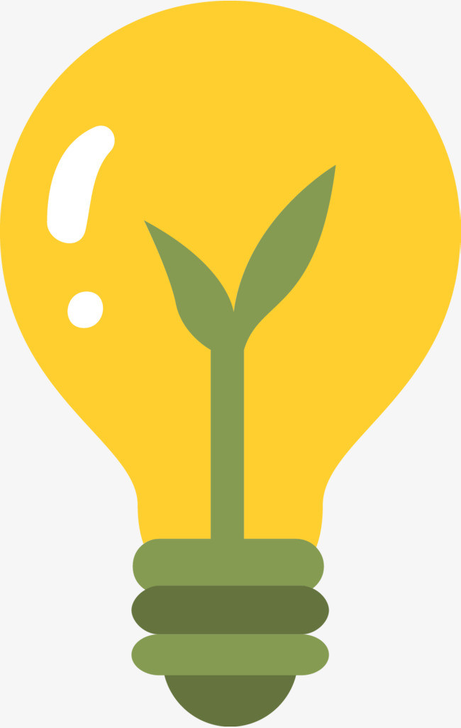 卡通灯泡地球环保节能保护地球免抠元素