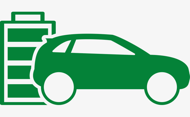 绿色卡通矢量节能汽车图