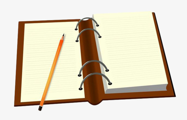 手绘卡通记事本插画