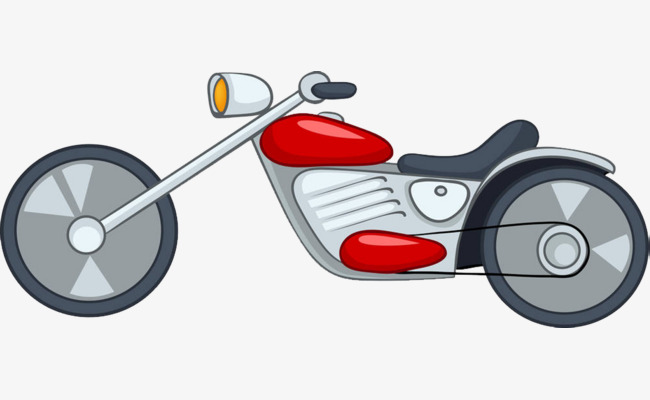卡通手绘可爱双轮车