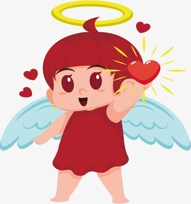举起爱心的红衣天使