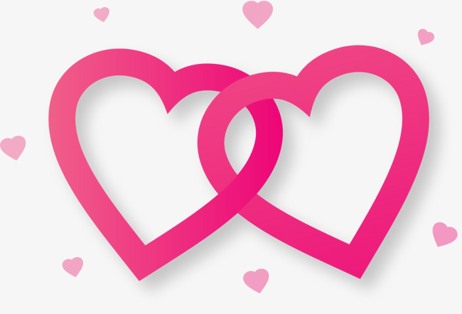 情人节红色叠加爱心