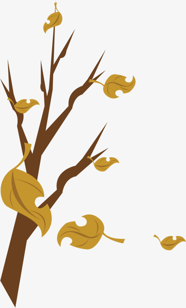 文艺卡通小清新装饰插画广告设计落叶