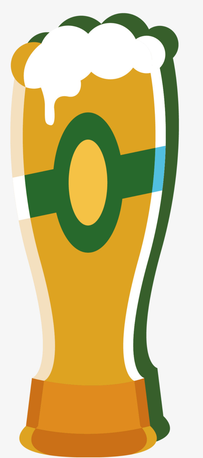 满瓶卡通矢量扎啤