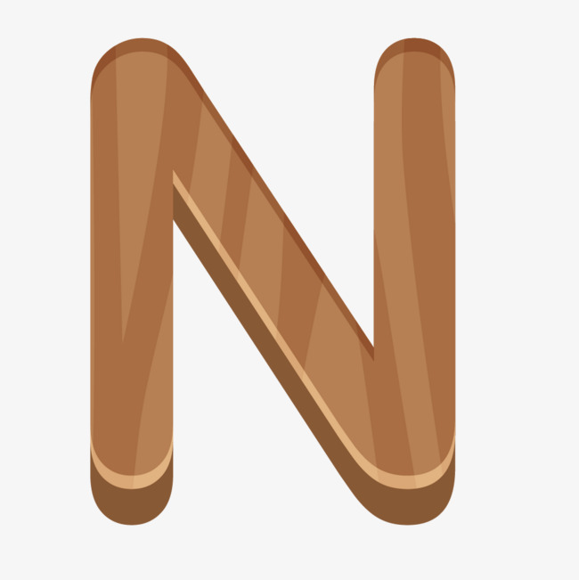 卡通手绘英文字母n