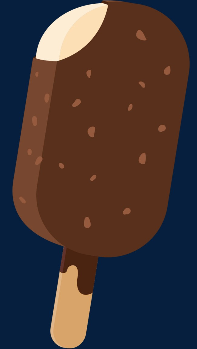 巧克力奶油矢量冰棒