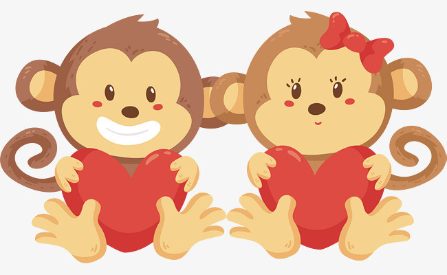 情人节情侣猴子玩偶
