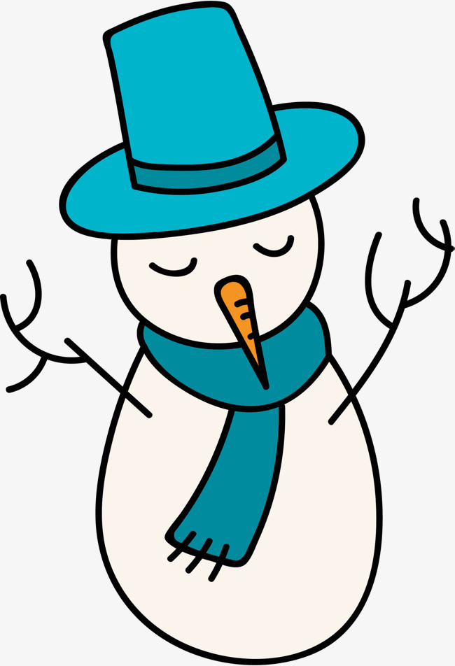 冬季卡通白色雪人