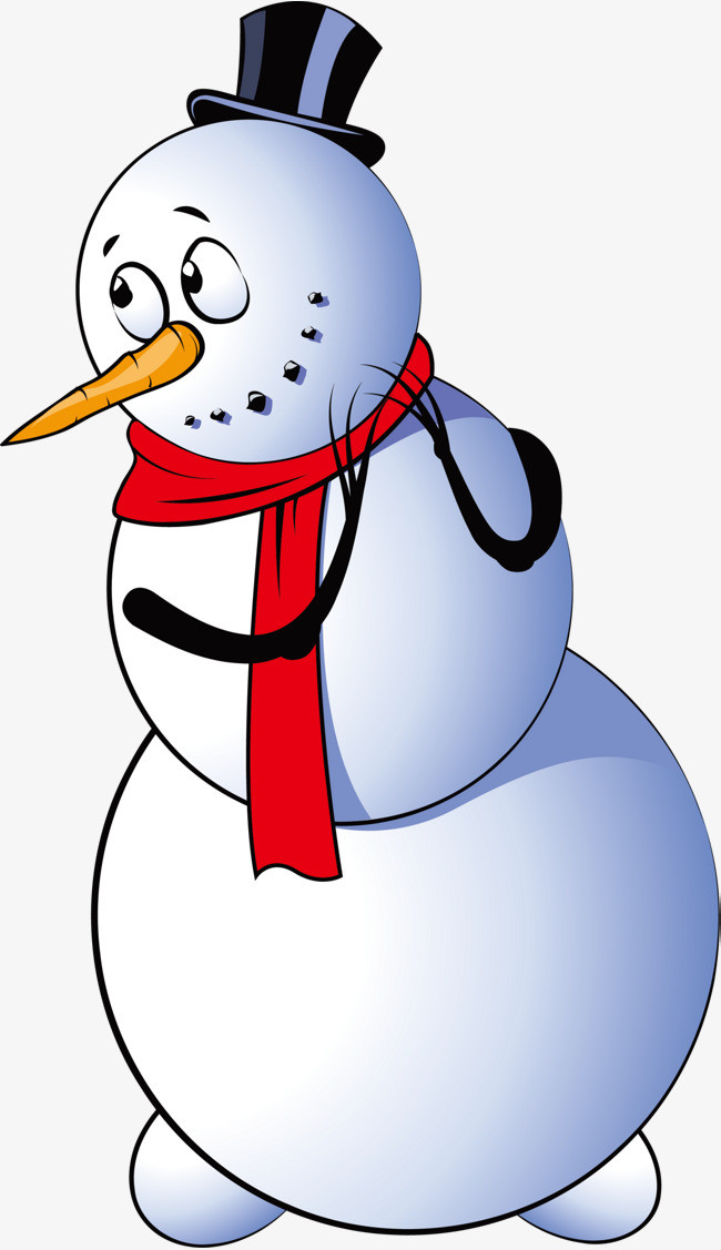 冬季撒娇的白色雪人