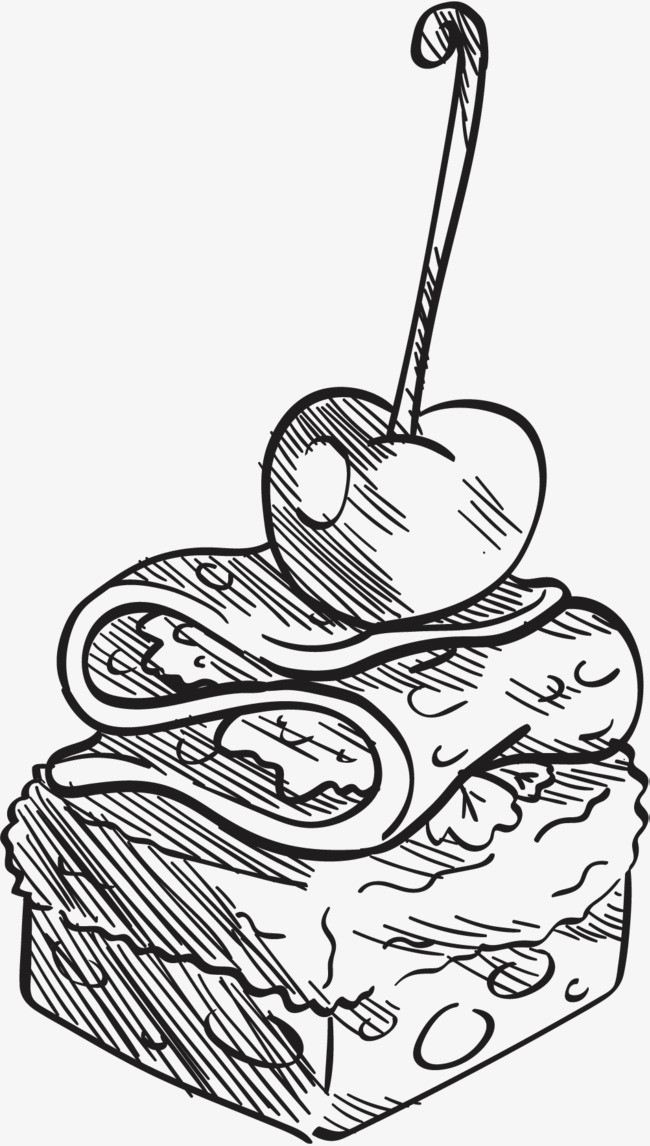 樱桃点缀矢量开胃点心