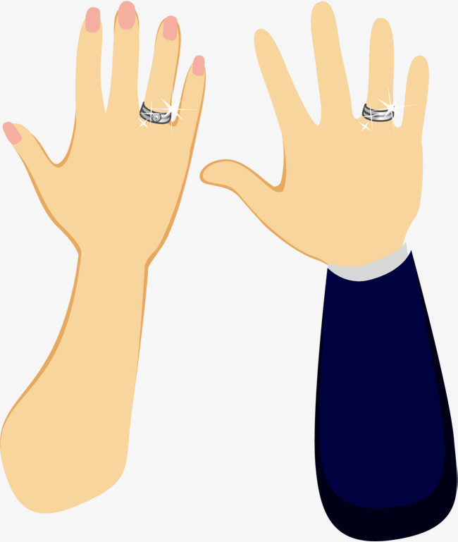 卡通婚礼结婚对戒