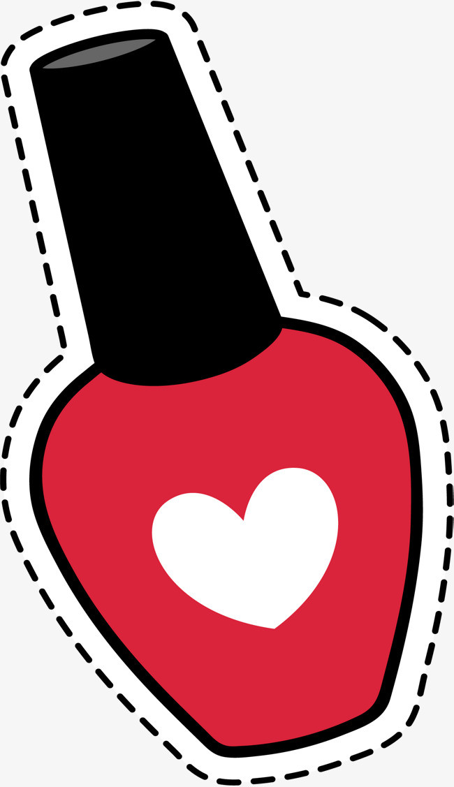 时尚手绘红色指甲油