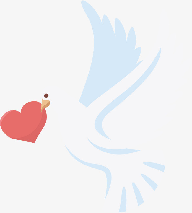 小鸟衔着的飘旗