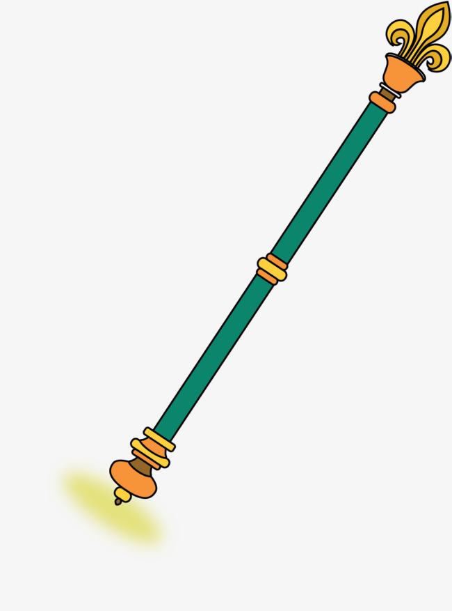 绿色矢量卡通权杖