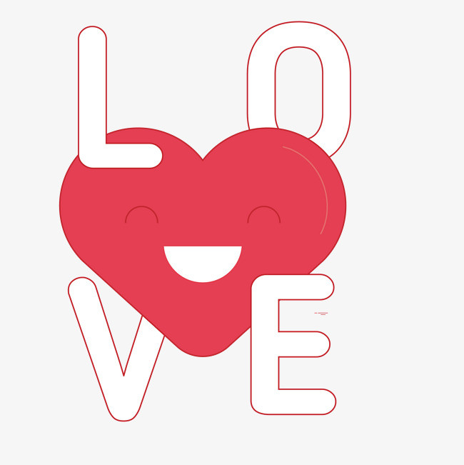 红色创意爱心锁设计