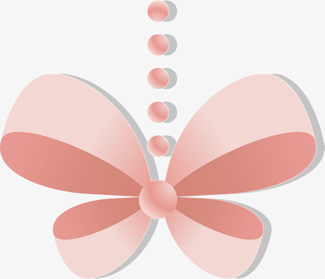 矢量卡通粉色蝴蝶结