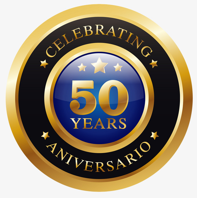 金色50周年店庆logo