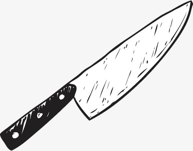 手绘装饰插图刀具菜刀