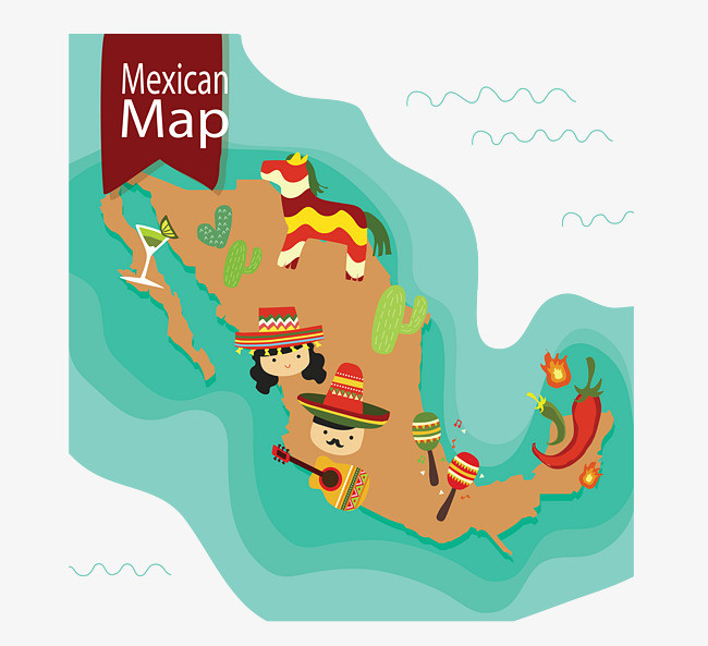 墨西哥风情旅游地图