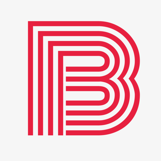 卡通粉色童趣爱心英文字母b【免抠元素png】-90设计网