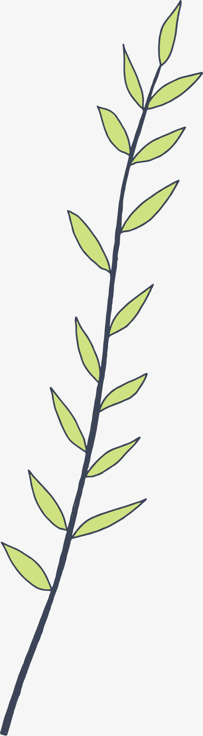 卡通手绘小草绿叶