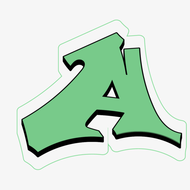 创意卡通彩色字母a