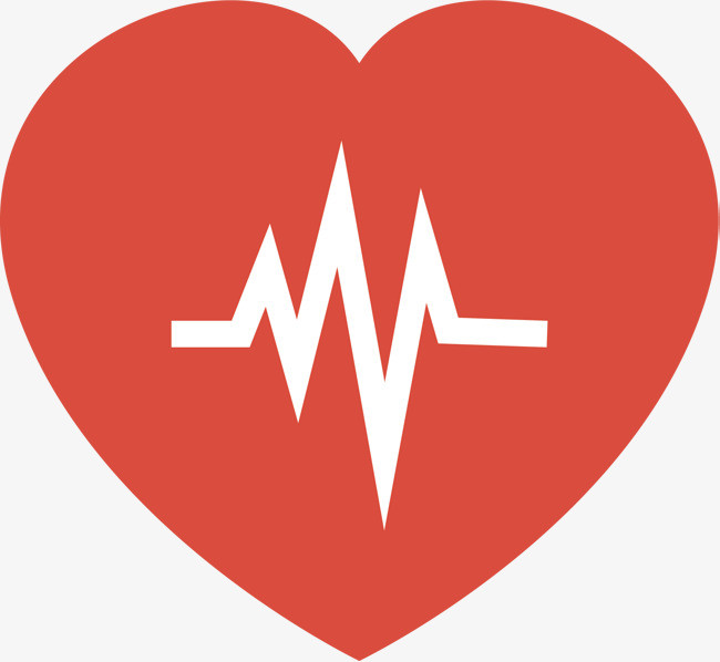 人体的红色心跳卡通