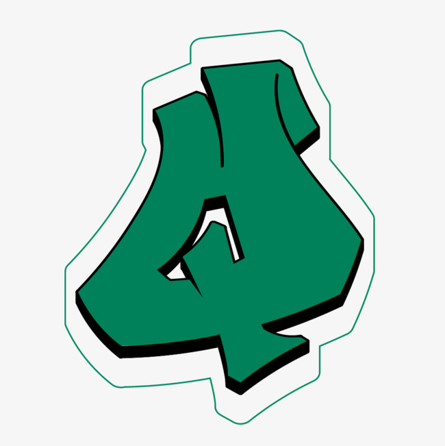 卡通手绘英文字母q