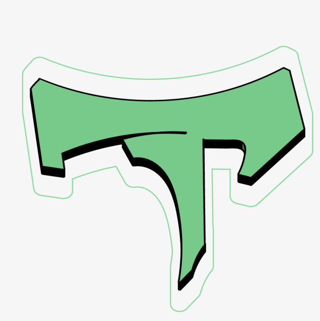 卡通手绘英文字母t