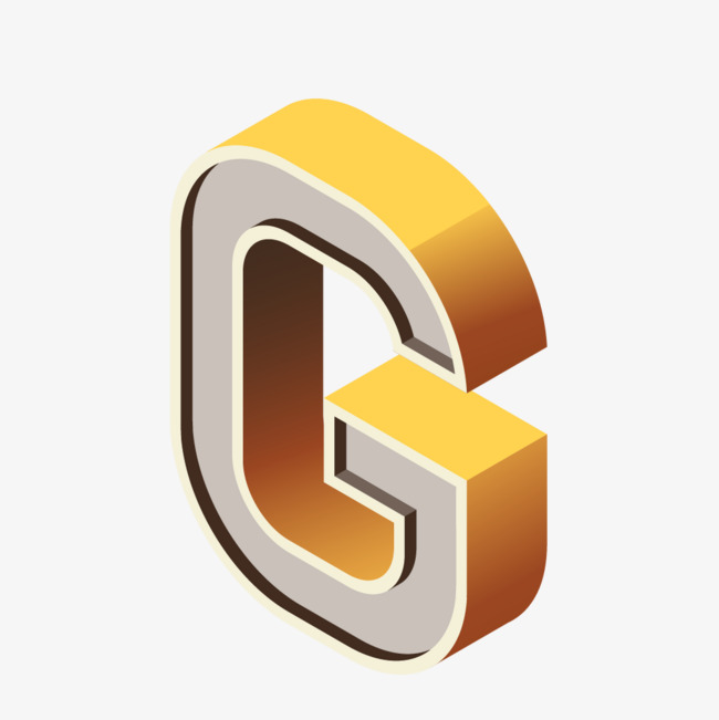 卡通立体英文字母g