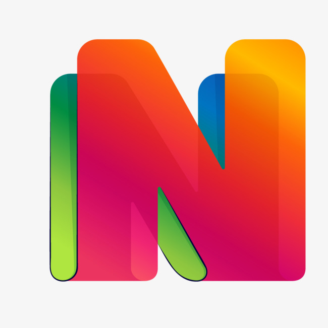 卡通手绘英文字母n