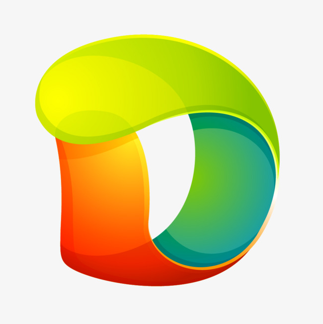 彩色的英文字母d