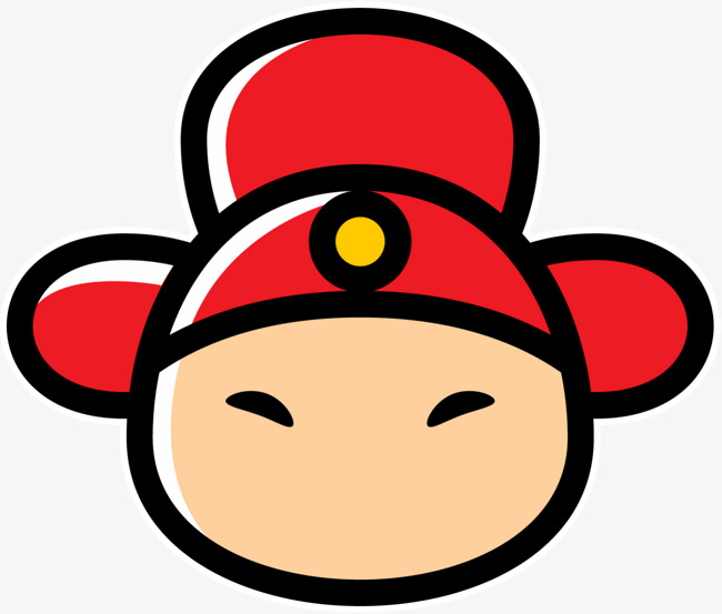 红色中国风新郎头像