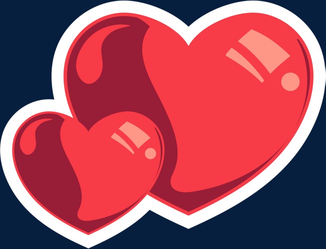 情人节重叠的爱心