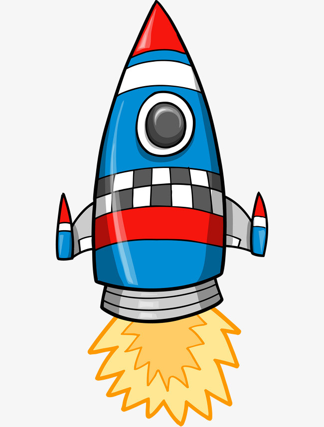 彩色卡通火箭